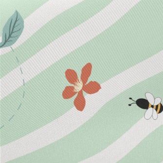 Striped Flying Bee Midweight Cotton Poplin