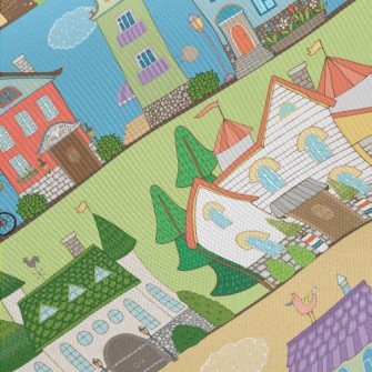 Nordic Town Architecture Midweight Cotton Poplin