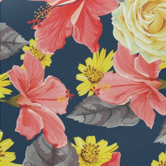 Passionate Bright Flowers Midweight Cotton Poplin