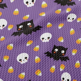 Blushing Bat And Skeleton Birdseye Piqué