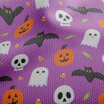 Funny Expression Ghost Athletic Mesh Flat Back