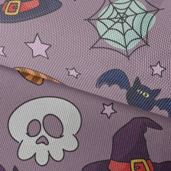 Witch Hat And Pumpkin Waterproof Oxford