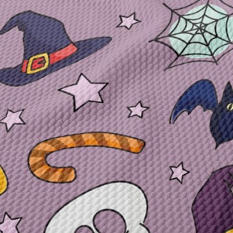 Witch Hat And Pumpkin Birdseye Piqué