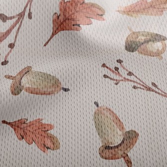Watercolor Toned Hazelnuts Athletic Mesh Flat Back