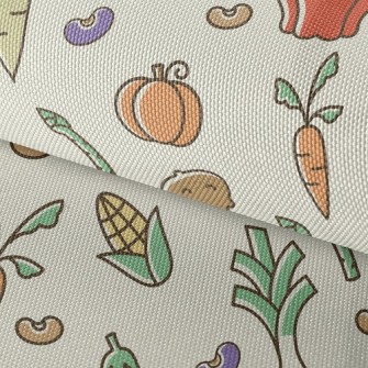 Colorful Bright Vegetables Waterproof Oxford