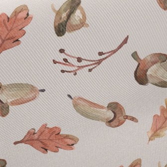 Watercolor Toned Hazelnuts Twill
