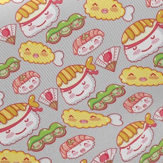 Japanese Smile Sushi Twill