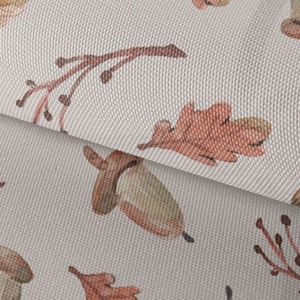 Watercolor Toned Hazelnuts Waterproof Oxford