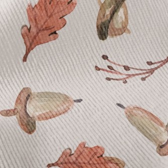 Watercolor Toned Hazelnuts Standard Corduroy