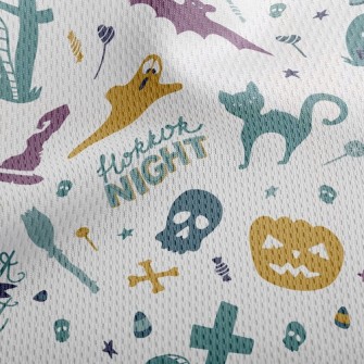 Spooky Halloween Night Athletic Mesh Flat Back