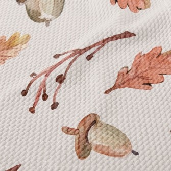 Watercolor Toned Hazelnuts Birdseye Piqué