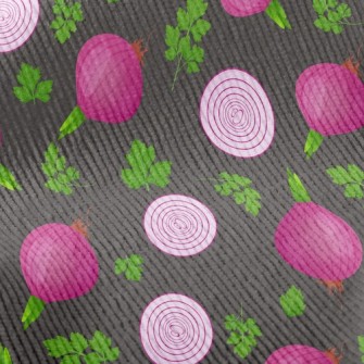 Red Onion Leaves Standard Corduroy