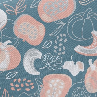 Pumpkin Field With Empty Baske Twill