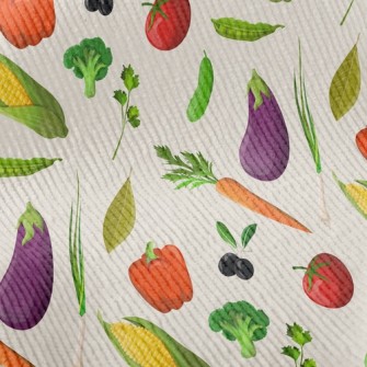 Fresh Colorful Vegetables Standard Corduroy