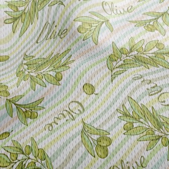 Slash Green Olives Athletic Mesh Flat Back