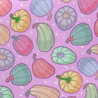 Shiny Colorful Pumpkins Twill