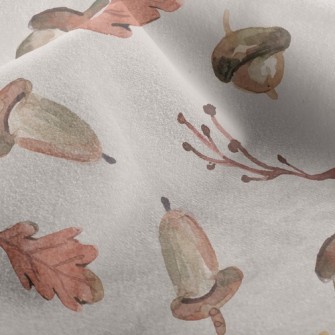 Watercolor Toned Hazelnuts Micro Fleece