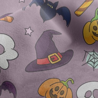 Witch Hat And Pumpkin Micro Fleece