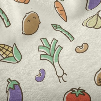Colorful Bright Vegetables Minky