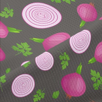 Red Onion Leaves Piqué
