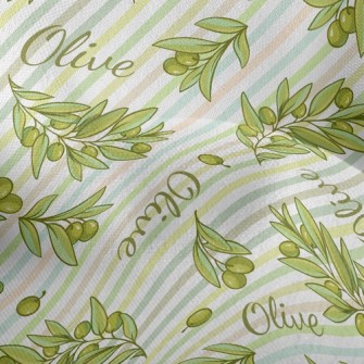Slash Green Olives Lightweight Performance Linen