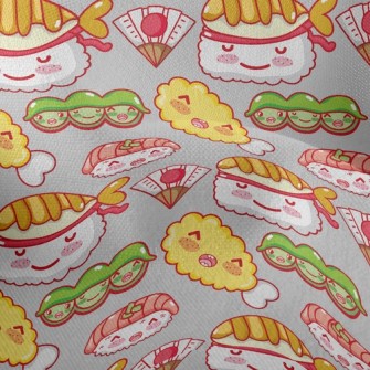 Japanese Smile Sushi Lightweight Performance Linen