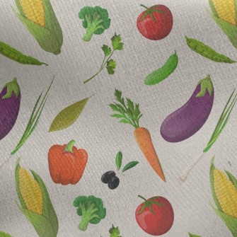 Fresh Colorful Vegetables Jersey Backed Fleece