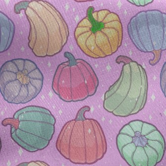 Shiny Colorful Pumpkins Jersey Backed Fleece