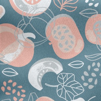 Pumpkin Field With Empty Baske Jersey Backed Fleece