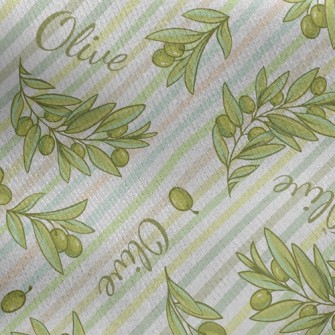 Slash Green Olives Jersey Backed Fleece