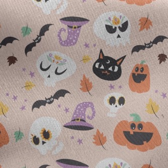 Skull With Vivid Expression Jersey Backed Fleece
