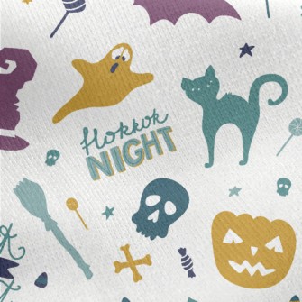Spooky Halloween Night Jersey Backed Fleece