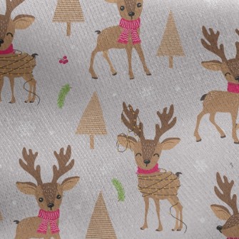Naughty Little Deer Jersey Backed Fleece