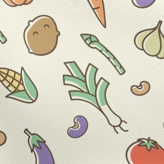 Colorful Bright Vegetables Pongee