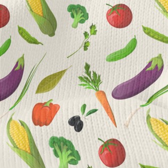 Fresh Colorful Vegetables Stretch Jersey