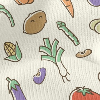 Colorful Bright Vegetables Stretch Jersey
