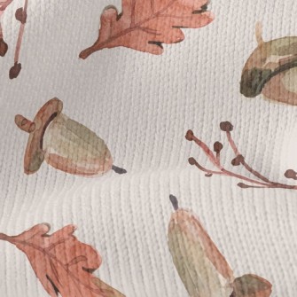 Watercolor Toned Hazelnuts Stretch Jersey