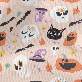 Skull With Vivid Expression Stretch Jersey