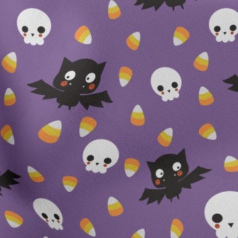 Blushing Bat And Skeleton Lightweight Cotton Poplin