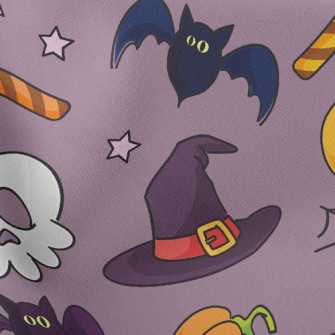 Witch Hat And Pumpkin Lightweight Cotton Poplin