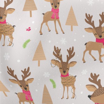 Naughty Little Deer Lightweight Cotton Poplin