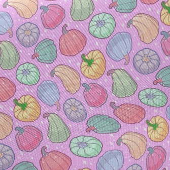 Shiny Colorful Pumpkins Midweight Cotton Poplin