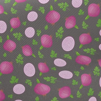 Red Onion Leaves Midweight Cotton Poplin