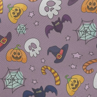 Witch Hat And Pumpkin Midweight Cotton Poplin