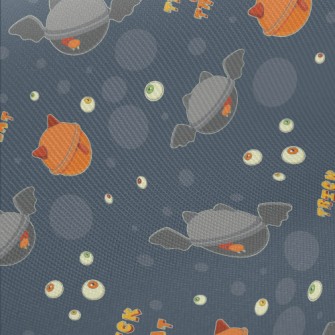 Eyeball Bell Cat Midweight Cotton Poplin