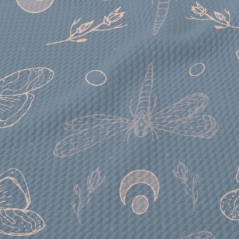 Moths And Dragonflies Birdseye Piqué
