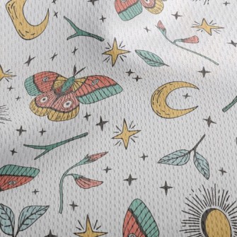 Mysterious Pattern Moth Athletic Mesh Flat Back