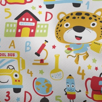 Cute Leopard Goes To School Dobby