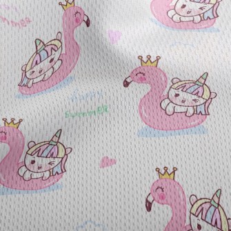 Unicorn Flamingo Swim Ring Athletic Mesh Flat Back