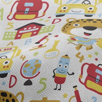 Cute Leopard Goes To School Performance Linen